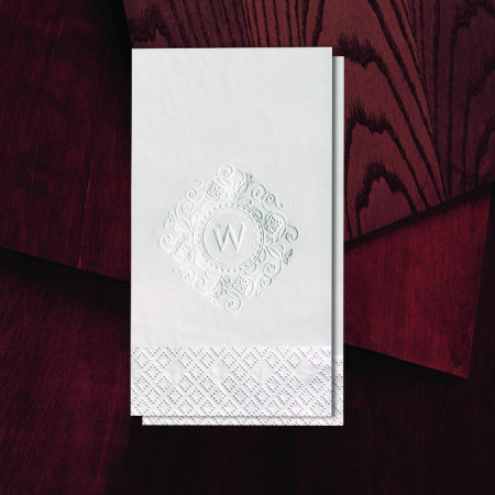 Embossed Initial Guest Towel 