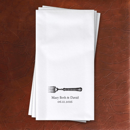 Prentiss Linen-Like Guest Towels - Fork Design