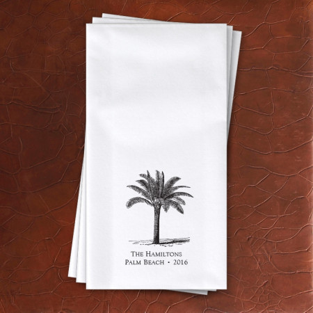 Prentiss Linen-Like Guest Towels - Palm Tree Design