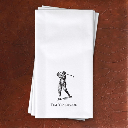 Prentiss Linen-Like Guest Towels - Golfer Design