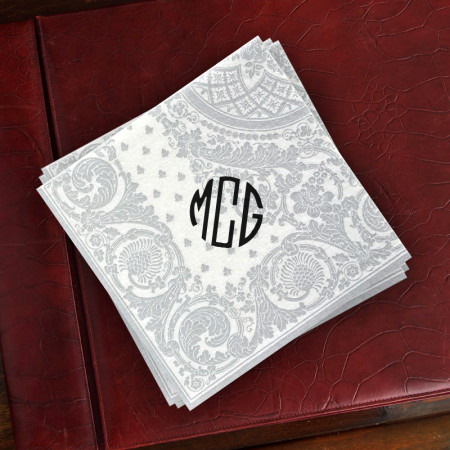 Caspari® Jacquard Cocktail Napkins - with Monogram