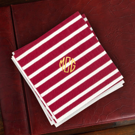 Caspari® Red Stripe Cocktail Napkins