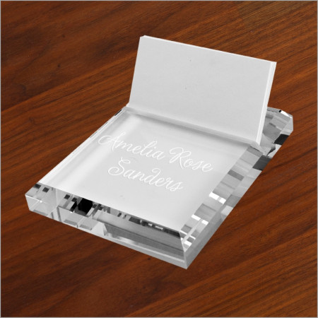 Glass Business Card Holder