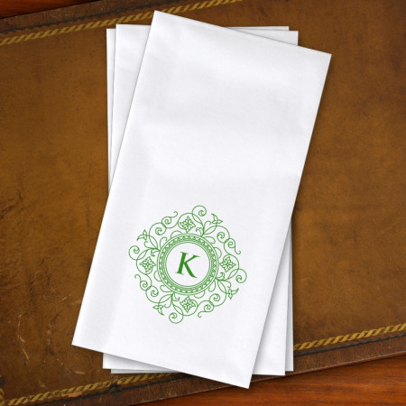 Letterpress Initial Guest Towel