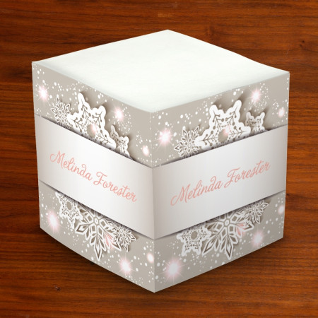 Merrimade Self Stick Memo Cubes - Snowflake