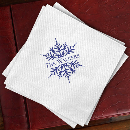 Snowflake Beverage Napkins