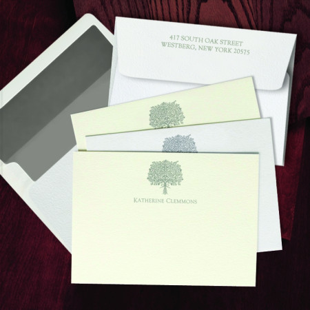 Prentiss Letterpress Correspondence Cards - Bouquet