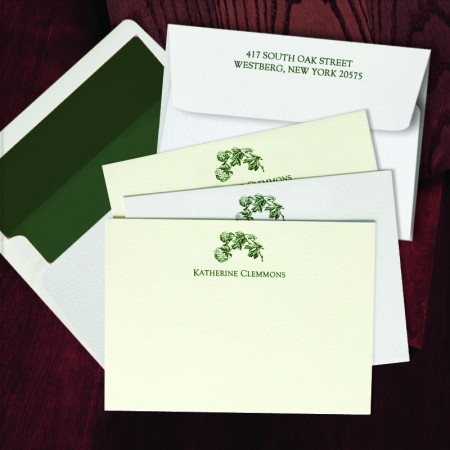 Prentiss Letterpress Correspondence Cards - Floral