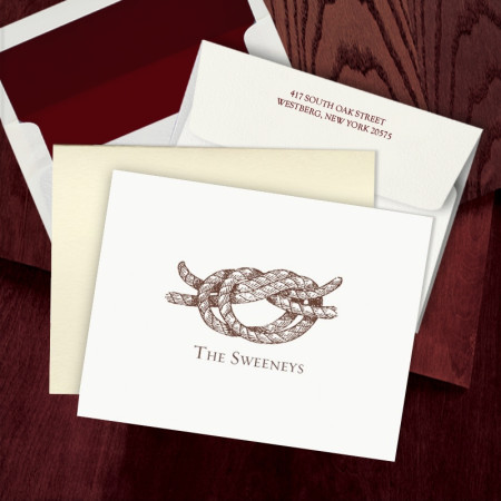 Prentiss Letterpress Fold Note -  Knot