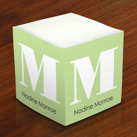 Merrimade Self Stick Memo Cubes - Lime Block