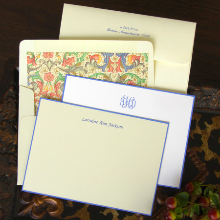 Periwinkle Hand Bordered Cards