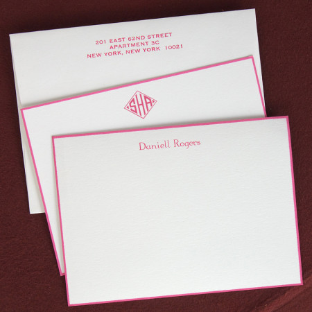 Hot Pink Bordered Cards