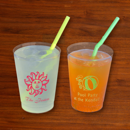 Designer 8 oz. Clear Tumblers - with Design