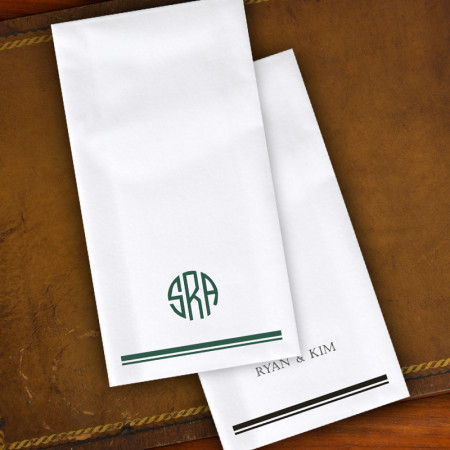 Classic Border Linen Towels