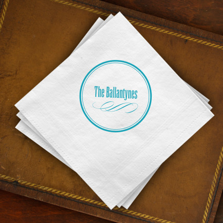 Circle Imprint Beverage Napkins