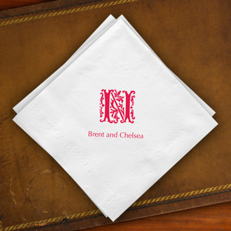 Ornate Initial Buffet Napkins