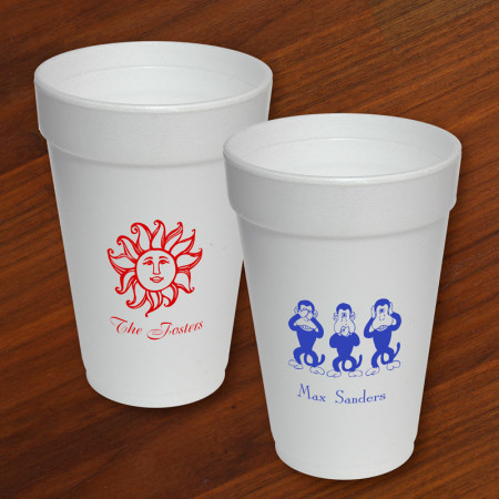 Designer Foam Cups - with Design