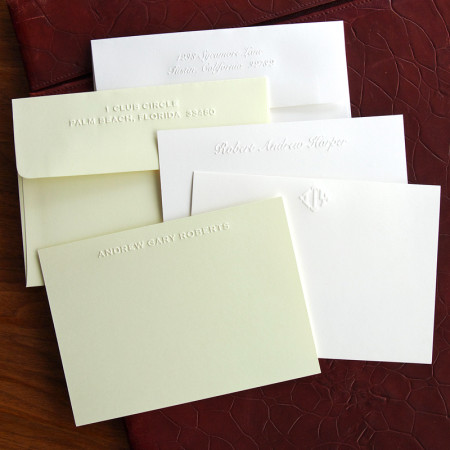Embossed Correspondence Cards