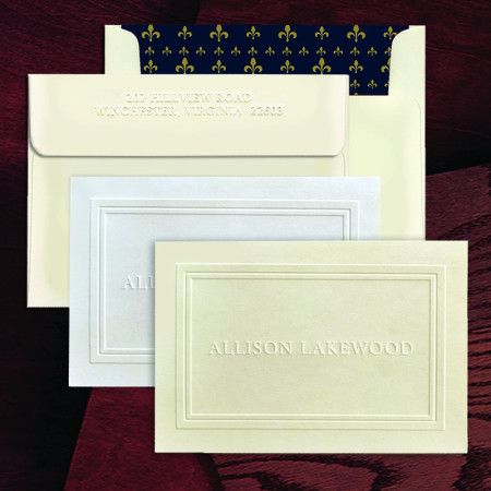 Embossed Border Note