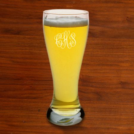 Pilsner Glasses - with Monogram