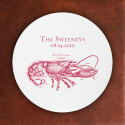 Prentiss Letterpress Coasters- Lobster Design