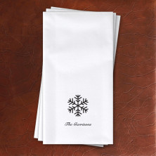 Prentiss Linen-Like Guest Towels - Snowflake Design