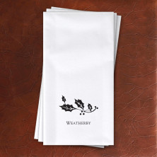 Prentiss Linen-Like Guest Towels - Holly Design