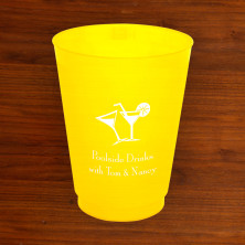 Colorful Designer Party Tumblers - Yellow