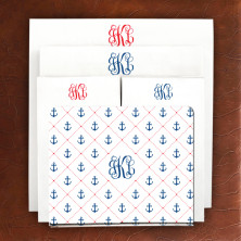 Designer Acrylic Holder & Memo Pad Set - 15-Stitched Anchors