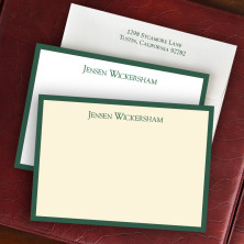 Hunter Green Wide Hand Bordered Cards