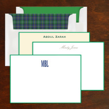 Green Bordered Correspondence Cards