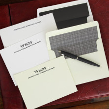 Striped Initials Correspondence Cards