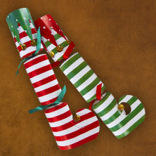 Caspari® Holiday Crackers - Stocking Stripe