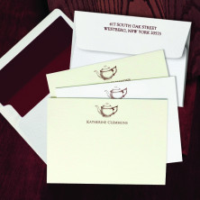 Prentiss Letterpress Correspondence Cards - Teapot