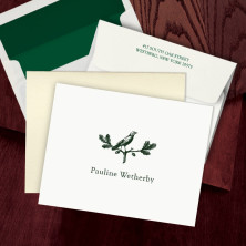 Prentiss Letterpress Fold Note -  Bird