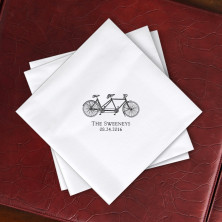 Prentiss Beverage Napkins - Bicycle Design