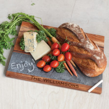 Rustic Wood & Slate Board