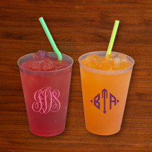 Designer 14 oz. Frosted Tumblers - with Monogram