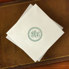 Designer Paper Linen Dinner Napkins with Monogram