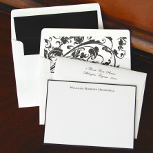 Black Hand Bordered Correspondence Cards