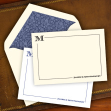 Stately Initial Correspondence Cards