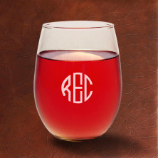 Stemless Wine Glass Set - with Monogram