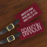 Colorful Engraved Luggage Tags Name