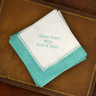 Caspari® Aqua Bordered Cocktail Napkins