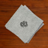 Caspari® Charcoal Herringbone Cocktail Napkins with Monogram