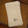 Caspari® Tan Herringbone Guest Towels with Monogram