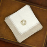 Caspari® Taupe Bordered Cocktail Napkins - with Monogram