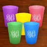 Colorful Designer Party Tumblers with Monogram