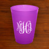 Colorful Designer Party Tumblers with Monogram - Purple