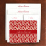 Designer Acrylic Holder & Memo Pad Set - 12-Wine Damask